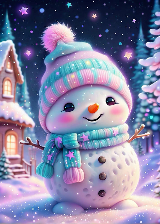 Cute Little Snowman's Playfulness