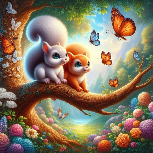 Cute Squirrel in a Beautiful Woodland