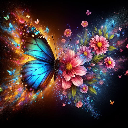 Delightful Union of Butterflies and Flowers