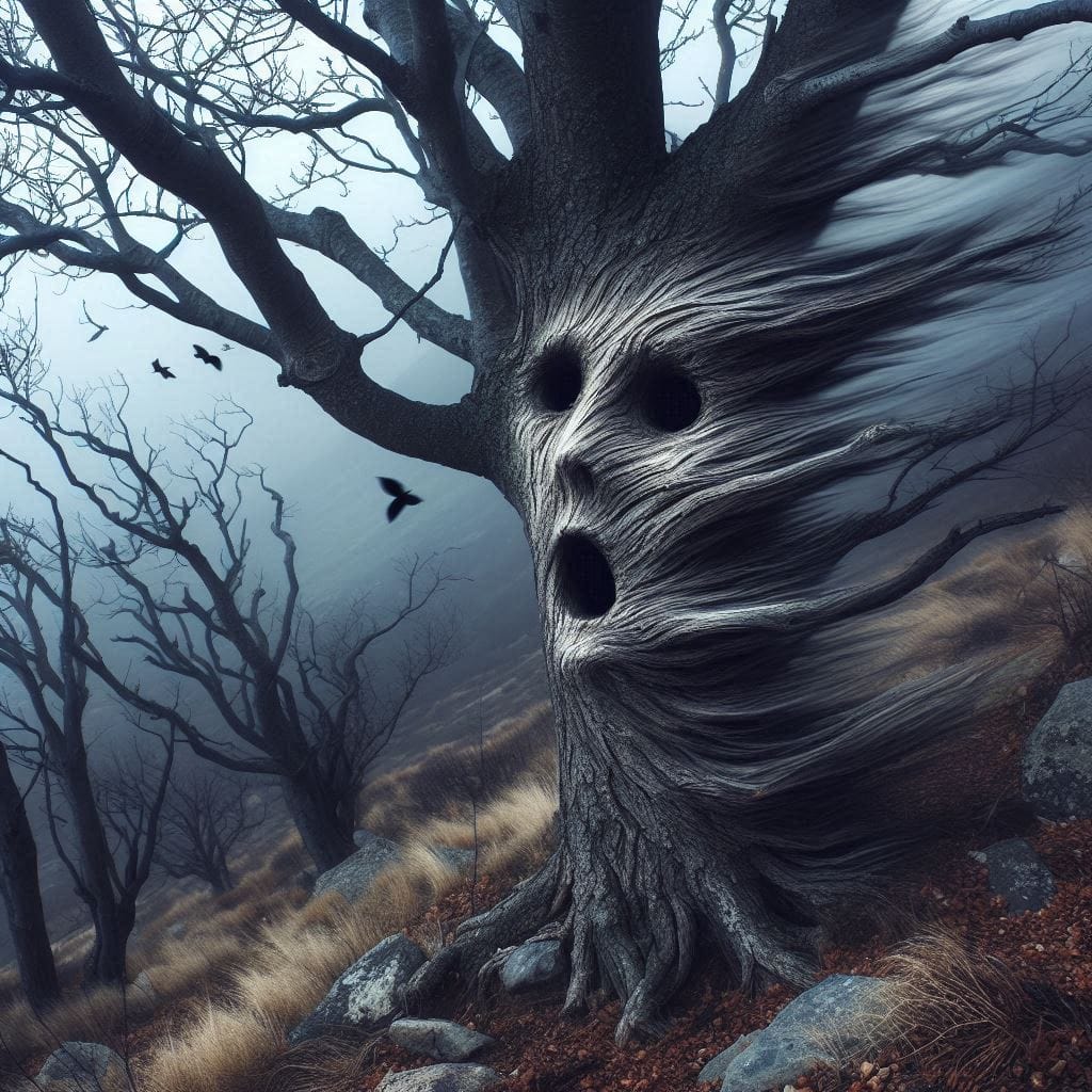 Eerie Expressions of Fearful Tree 