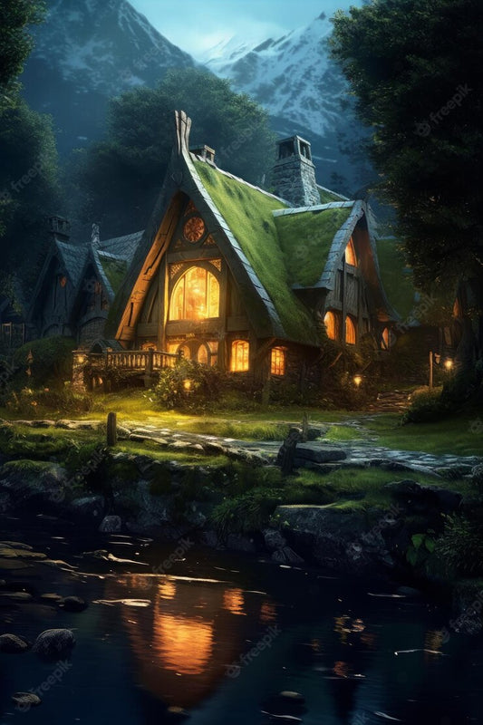 Fantacy House of Hobbit Diamond Painting