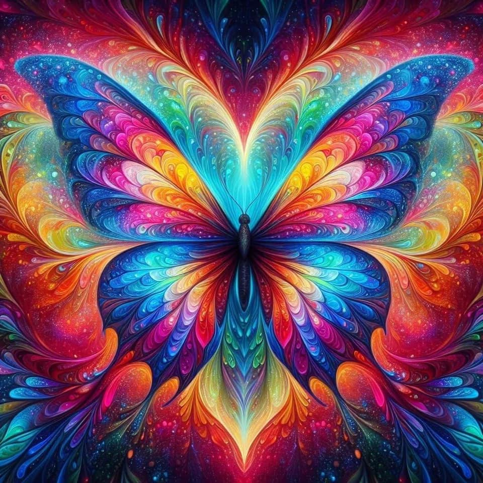 Fantastic Multicolored Butterfly