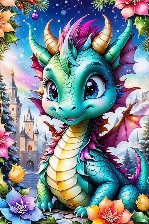 Fantasy Rainbow Dragon 