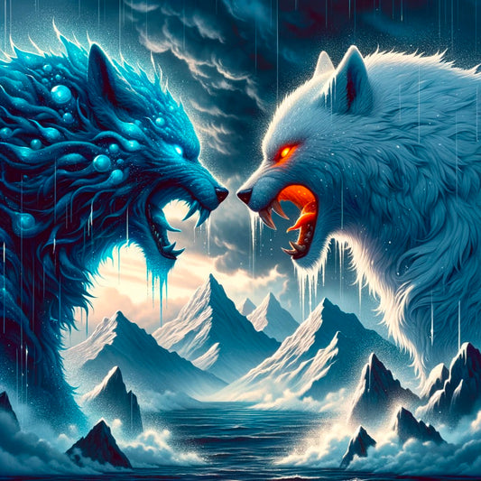 Fierce Battle Between Mighty Wolves