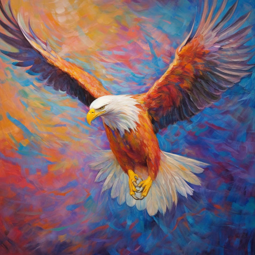 colorful eagle diamond painting
