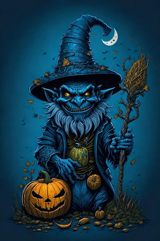 Halloween Witch & Pumpkin