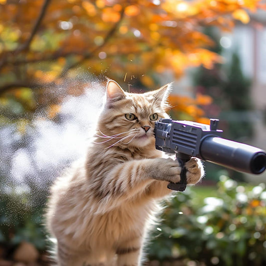 Cat with gun Painting by Diamond