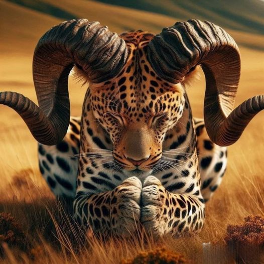 Leopard with Ram Horns