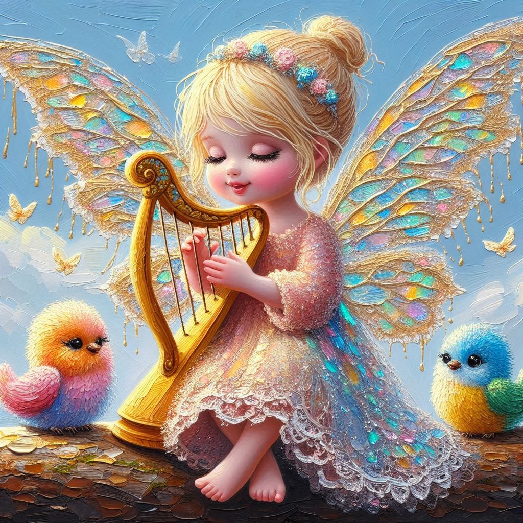 Little Fairy with a Harp