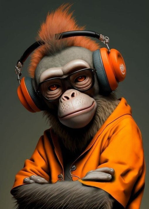 Monkey in Stylish Apparel