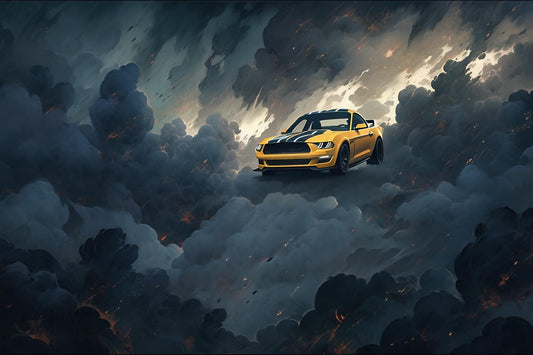 Mustang in the Clouds Paint with Diamond
