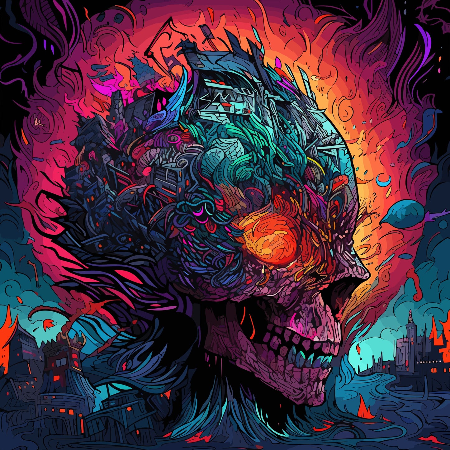 Mystic Skull Nightmare - Diamond Painting