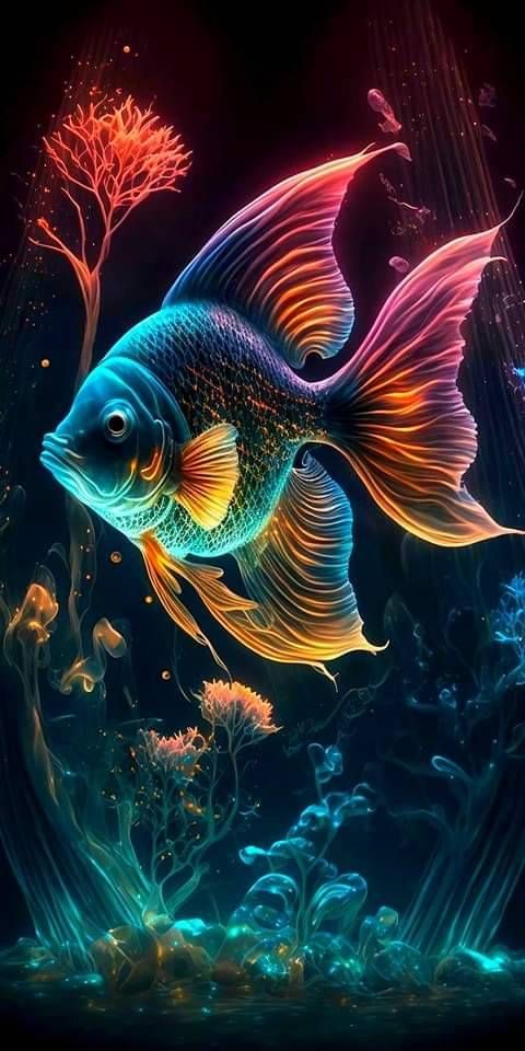 Neon Fish - Paint with Diamonds