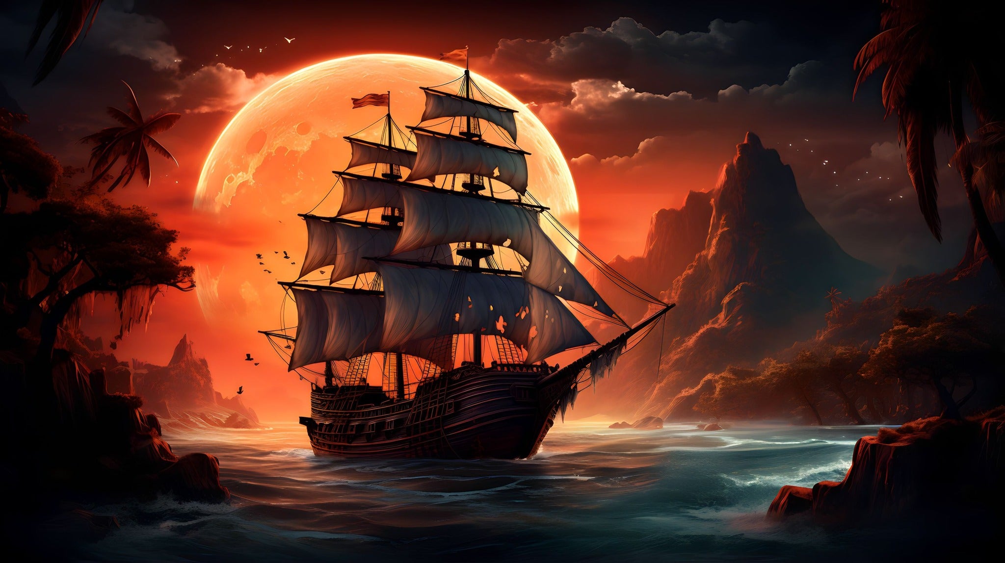 Pirate Ship Painting by Diamonds – All Diamond Painting