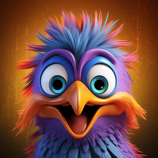 Purple Crazy Bird