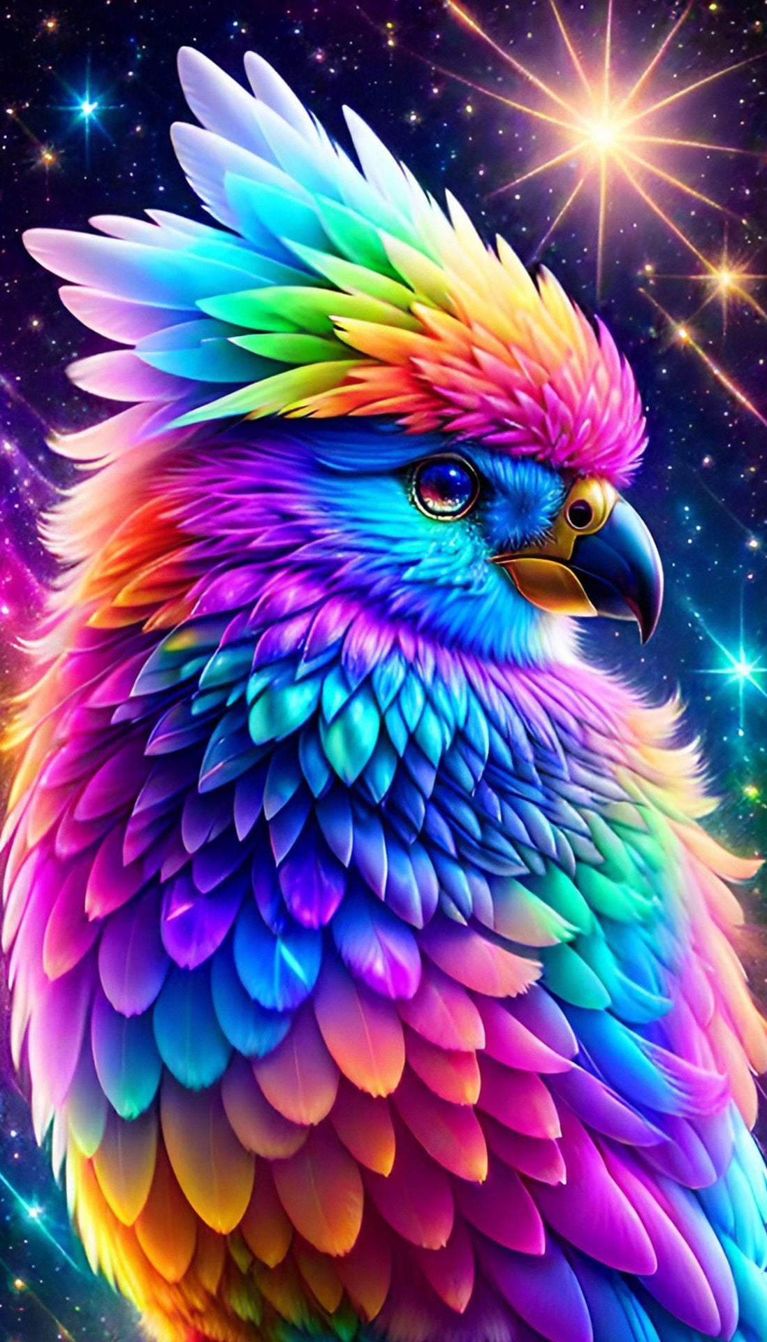 Rainbow Feathered Wonder