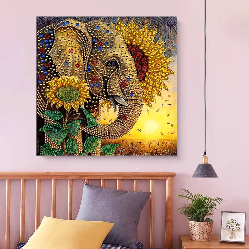 Elephant Art Special Diamond Painting