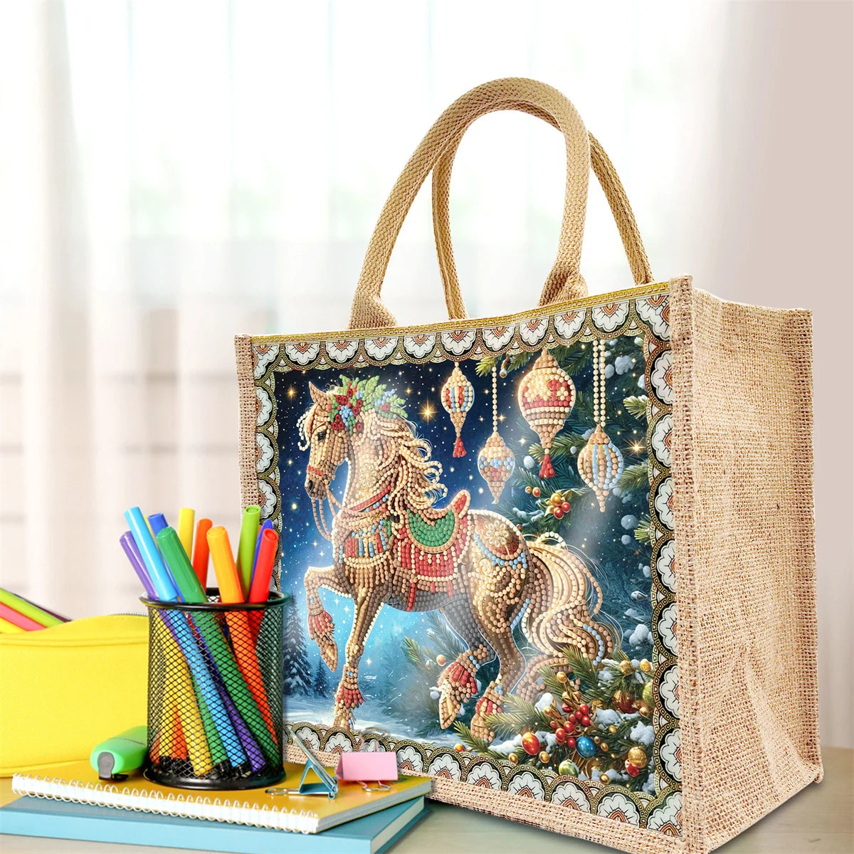 Diamond Painting Bag with Christmas Art