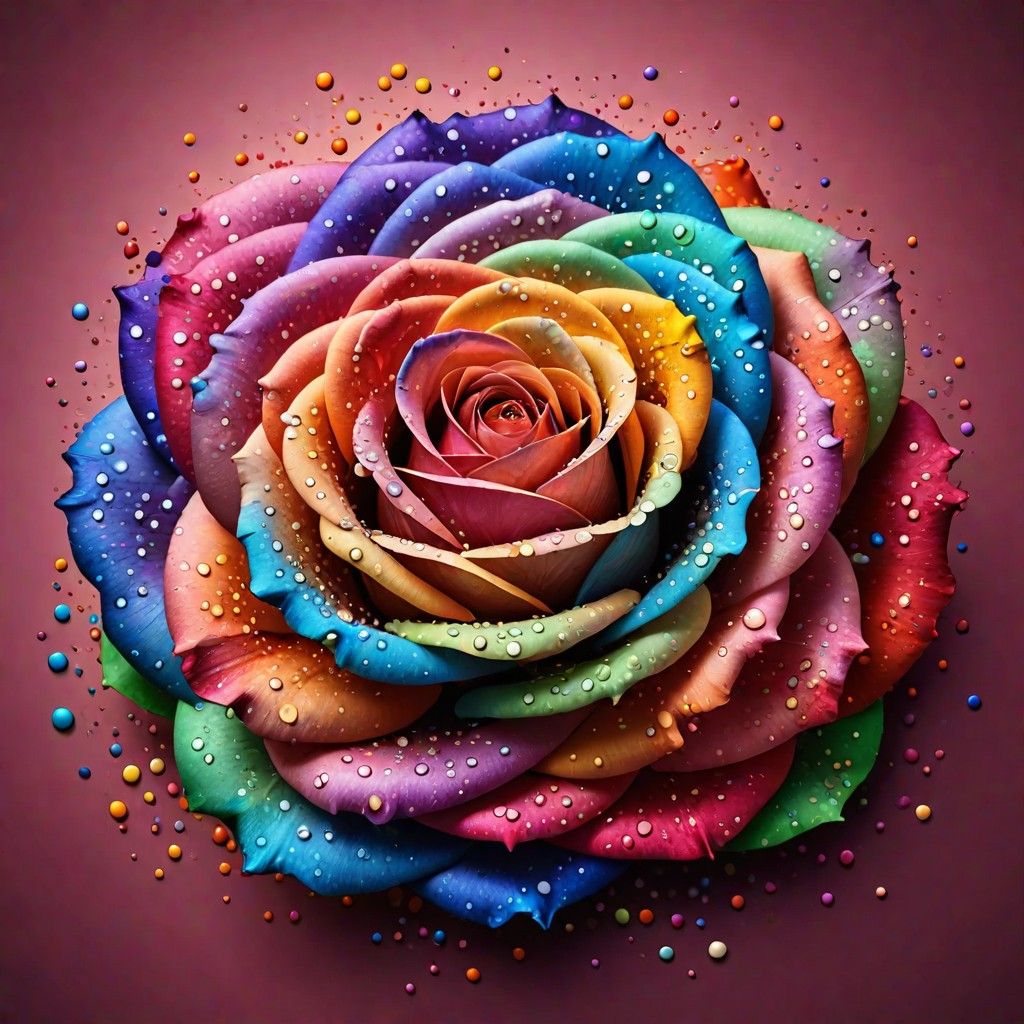 Stunning Colorful Rose