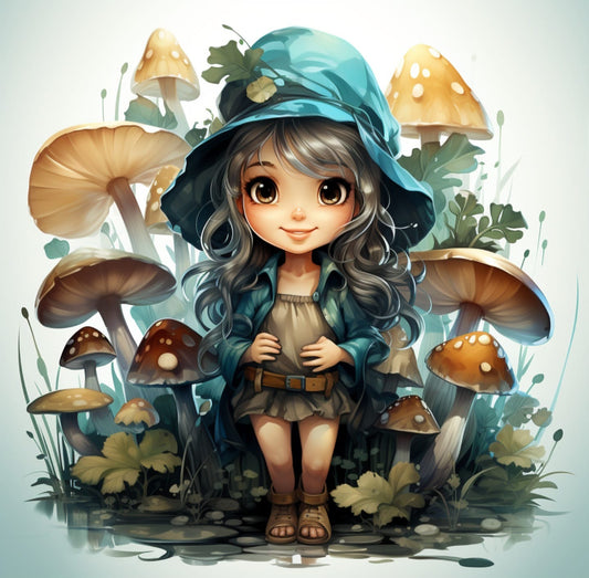 Mushroom Fairy Diamond Art