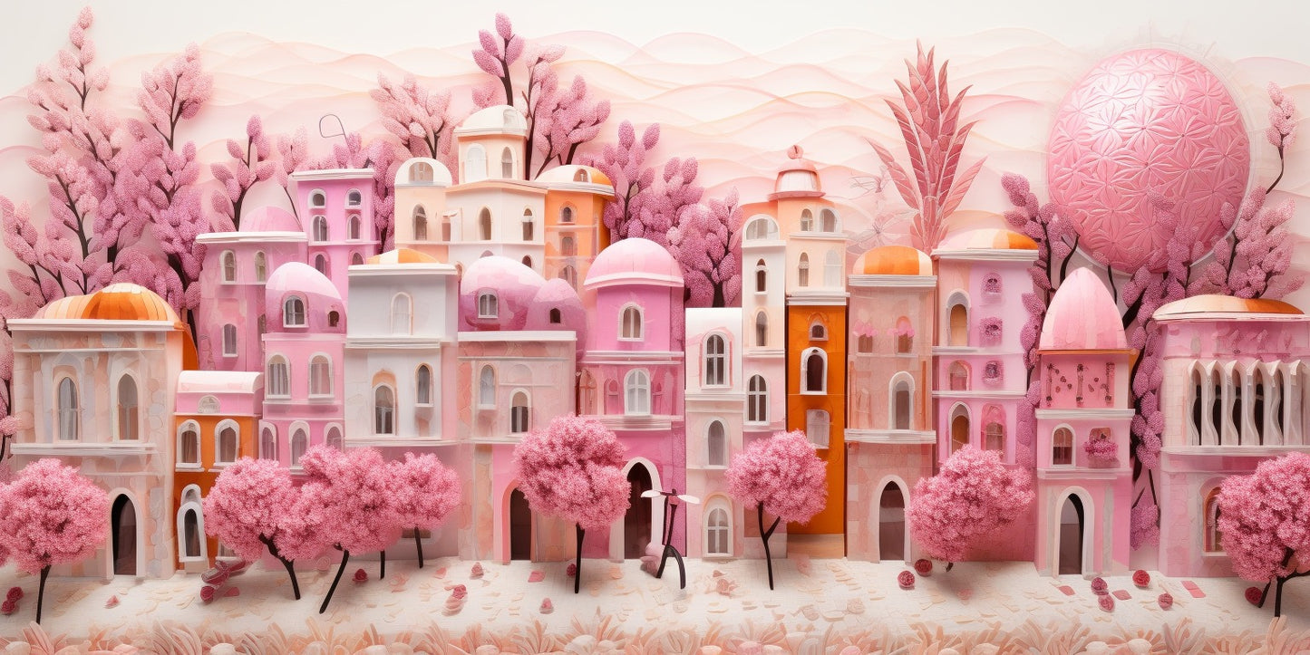 The Pink City Diamond Painting
