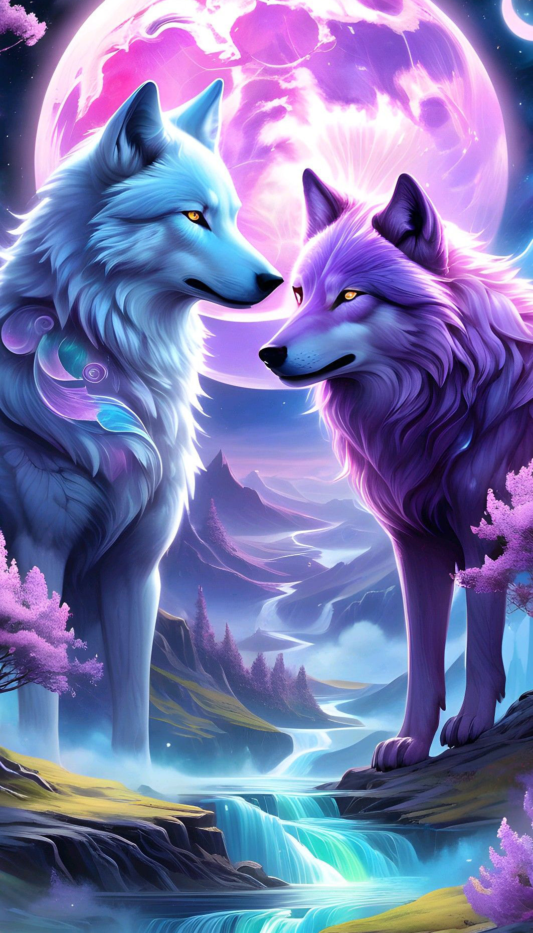 Multiple Wolves Art Two Stunning Wolves - Diamond Painting kit – All Diamond Painting