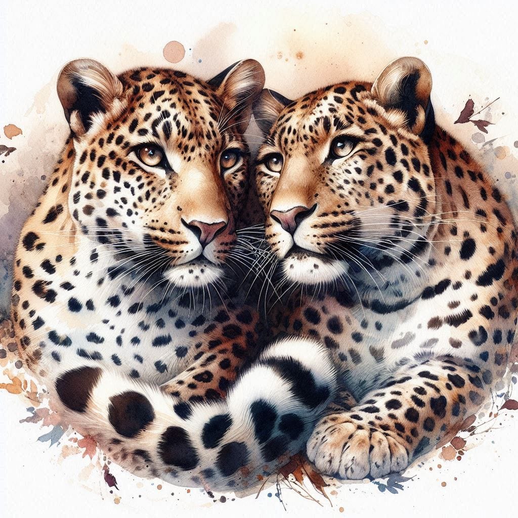 Two leopards 