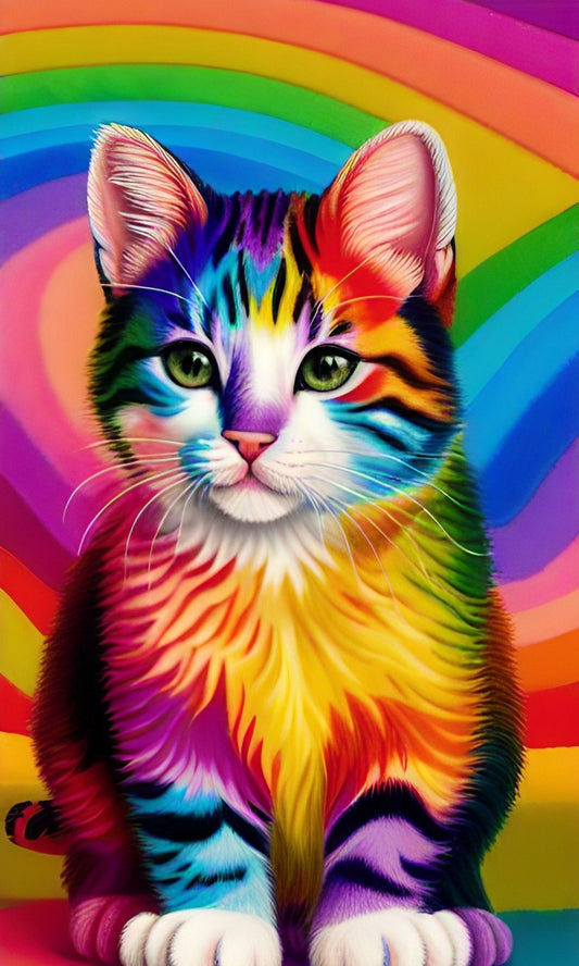 Vivid Beauty of Rainbow Kitty