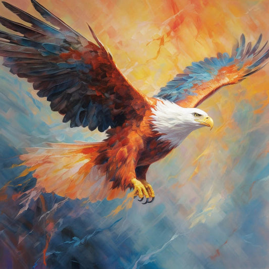 Eagle flying Diamond painting