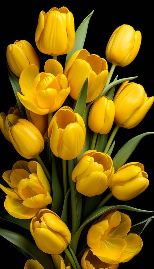 Yellow Tulips Springtime Bliss