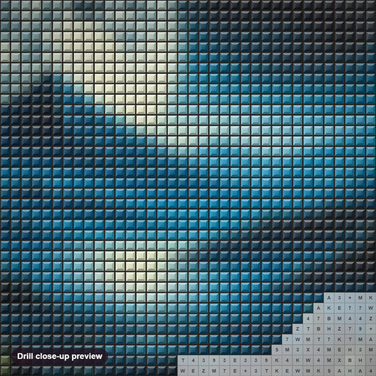 Close-up preview of the Brilliance of Vibrant Nature diamond painting with square 5D drills and printed canvas symbols
