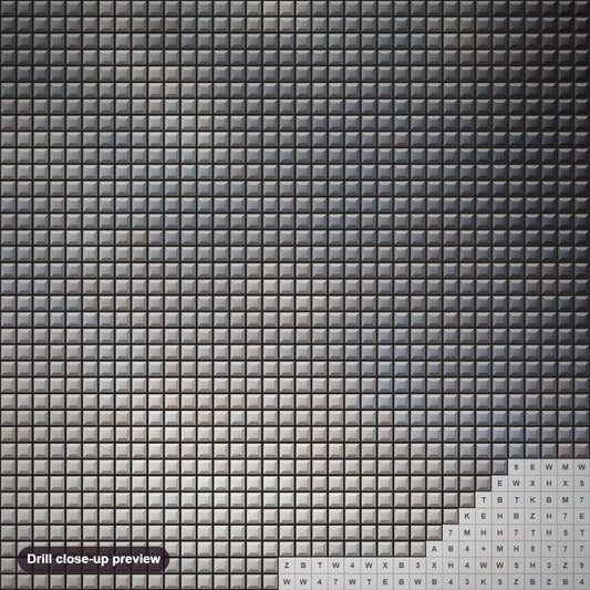 Close-up preview of the By Your Side diamond painting with square 5D drills and printed canvas symbols
