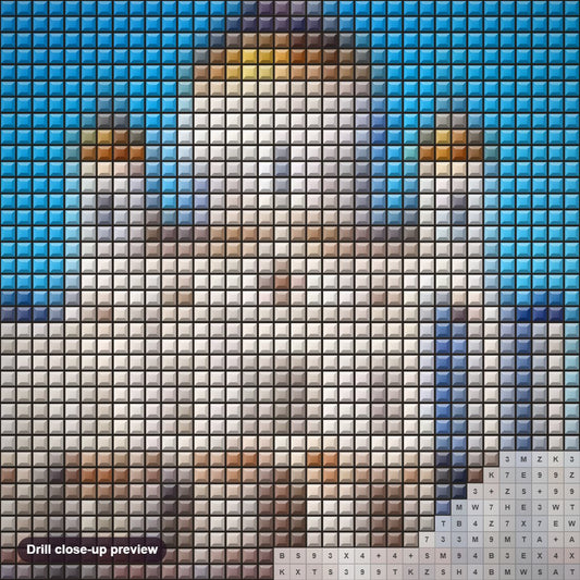 Close-up preview of the Cathedral of Christ the Saviour diamond painting with square 5D drills and printed canvas symbols