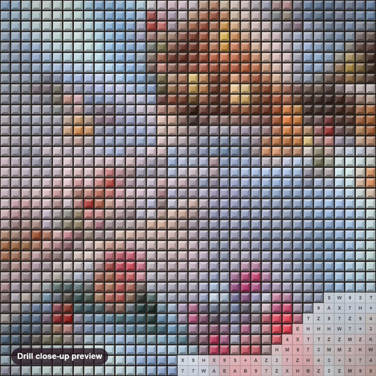 Close-up preview of the Christmas So Special diamond painting with square 5D drills and printed canvas symbols