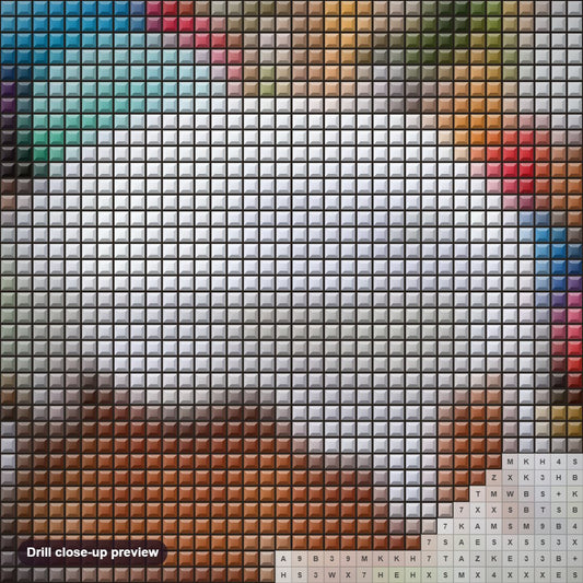 Close-up preview of the Easter Celebrations diamond painting with square 5D drills and printed canvas symbols