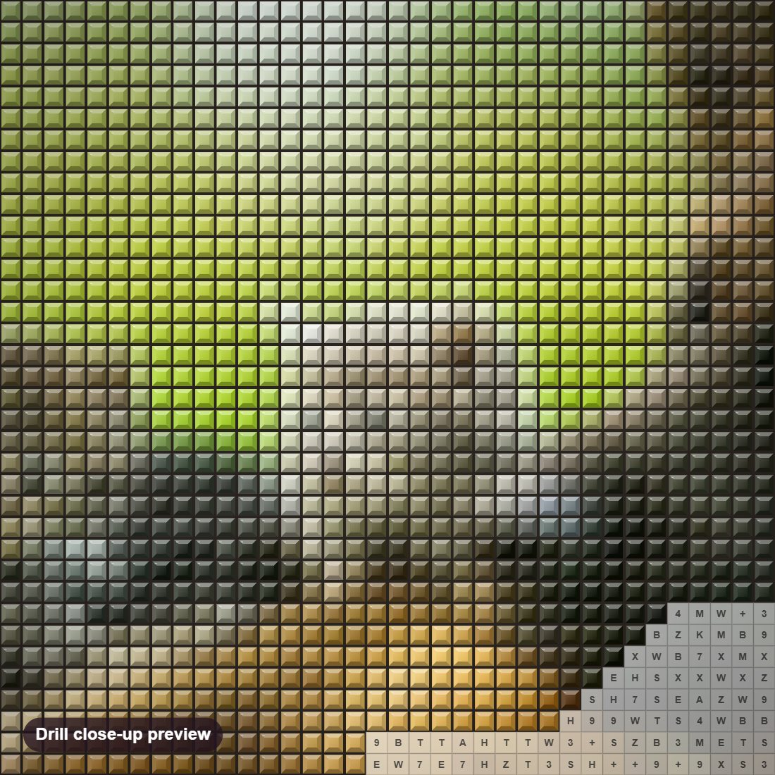 Close-up preview of the German Shepherd with Cute Kittens diamond painting with square 5D drills and printed canvas symbols