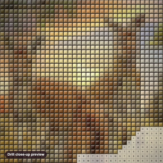 Close-up preview of the Group of Australian Animals diamond painting with square 5D drills and printed canvas symbols