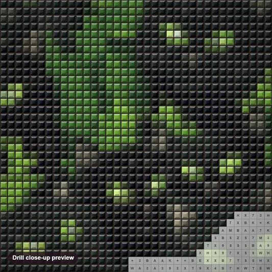 Close-up preview of the I can See You diamond painting with square 5D drills and printed canvas symbols