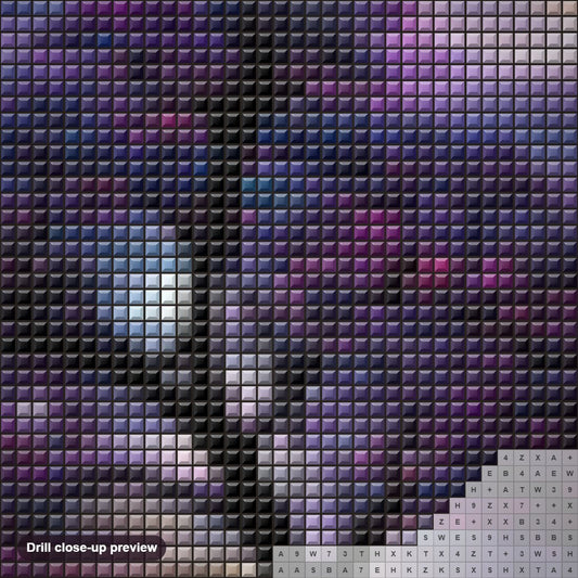 Close-up preview of the Magnificent Nature's View diamond painting with square 5D drills and printed canvas symbols