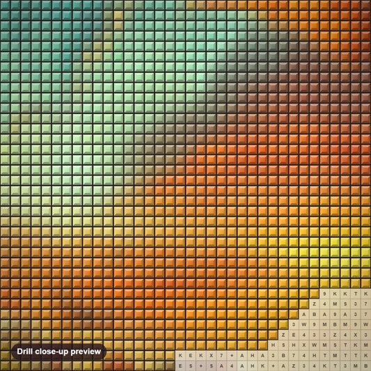 Close-up preview of the Rhads Lords of the Winds diamond painting with square 5D drills and printed canvas symbols