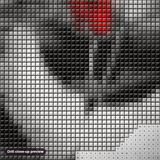 Close-up preview of the Roses & Angel Wings diamond painting with square 5D drills and printed canvas symbols