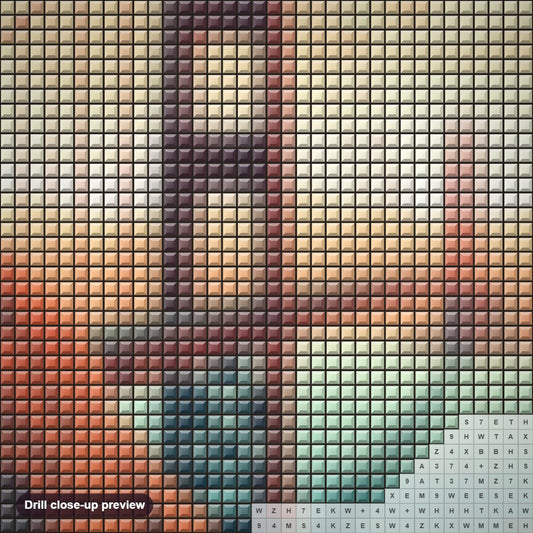 Close-up preview of the San Francisco United States diamond painting with square 5D drills and printed canvas symbols