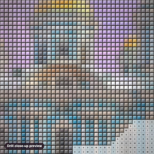 Close-up preview of the St. Nicholas Naval Cathedral diamond painting with square 5D drills and printed canvas symbols