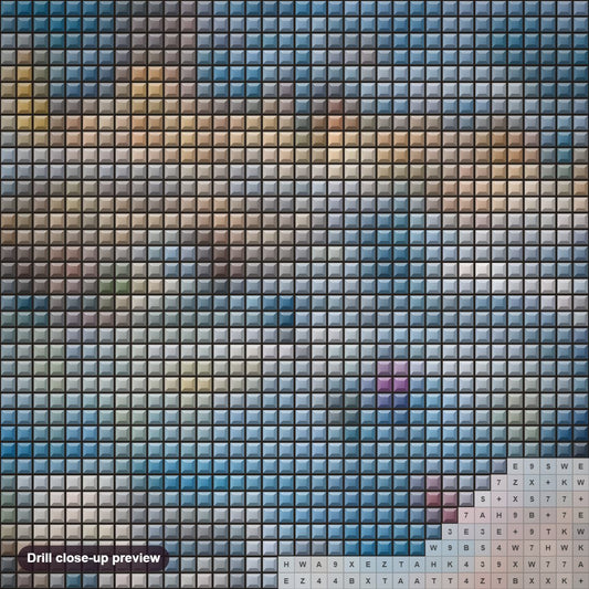 Close-up preview of the The Best Gift Is Each Other diamond painting with square 5D drills and printed canvas symbols