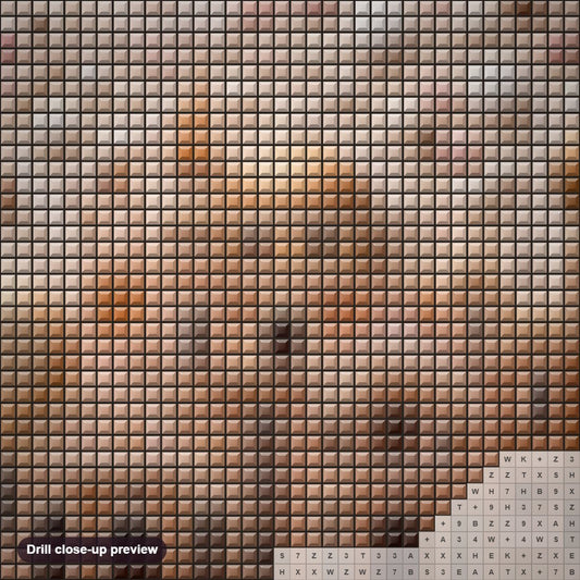 Close-up preview of the The Dream Palace diamond painting with square 5D drills and printed canvas symbols