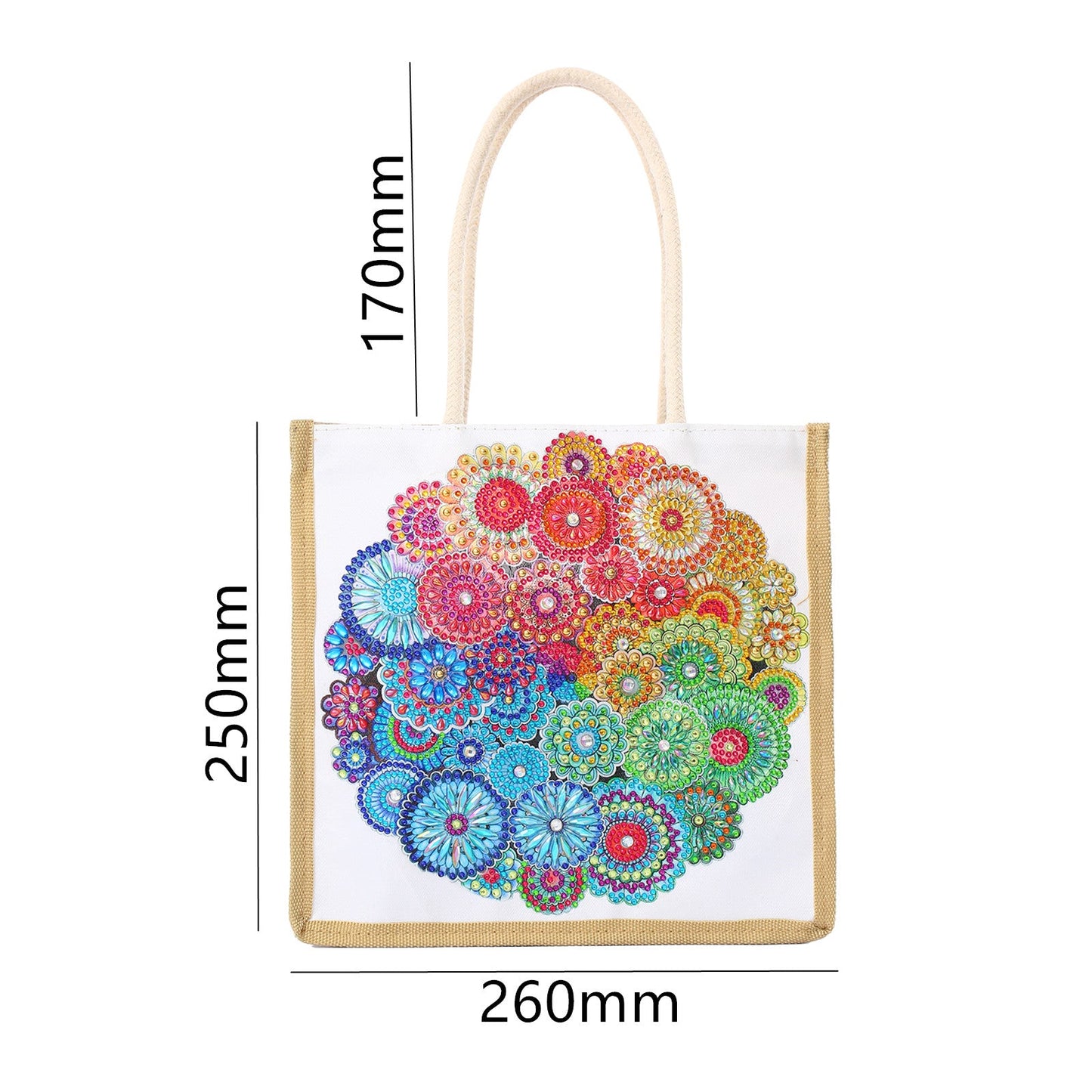 Colorful Mandala Diamond Painting Shopping Bag