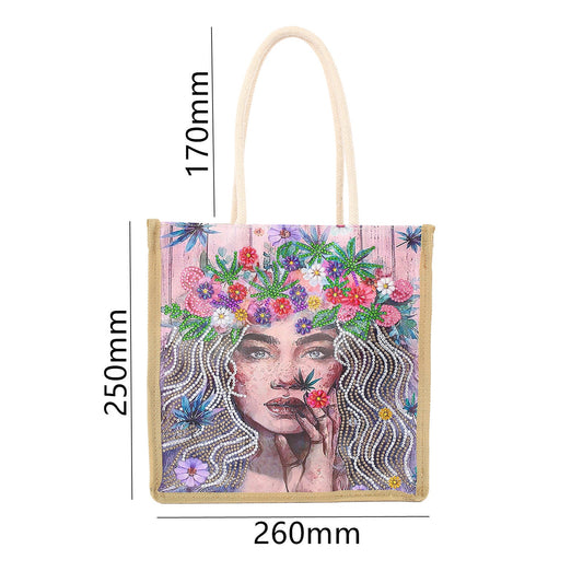 Beautiful Lady - Diamond Painting Shopping Bag