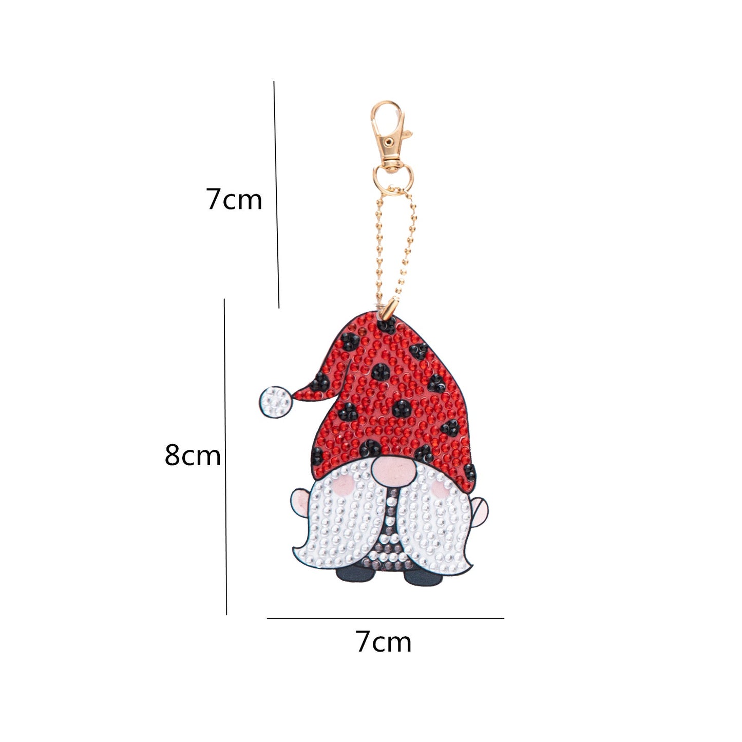 Ladybug Gnome - Diamond Painting Keychains