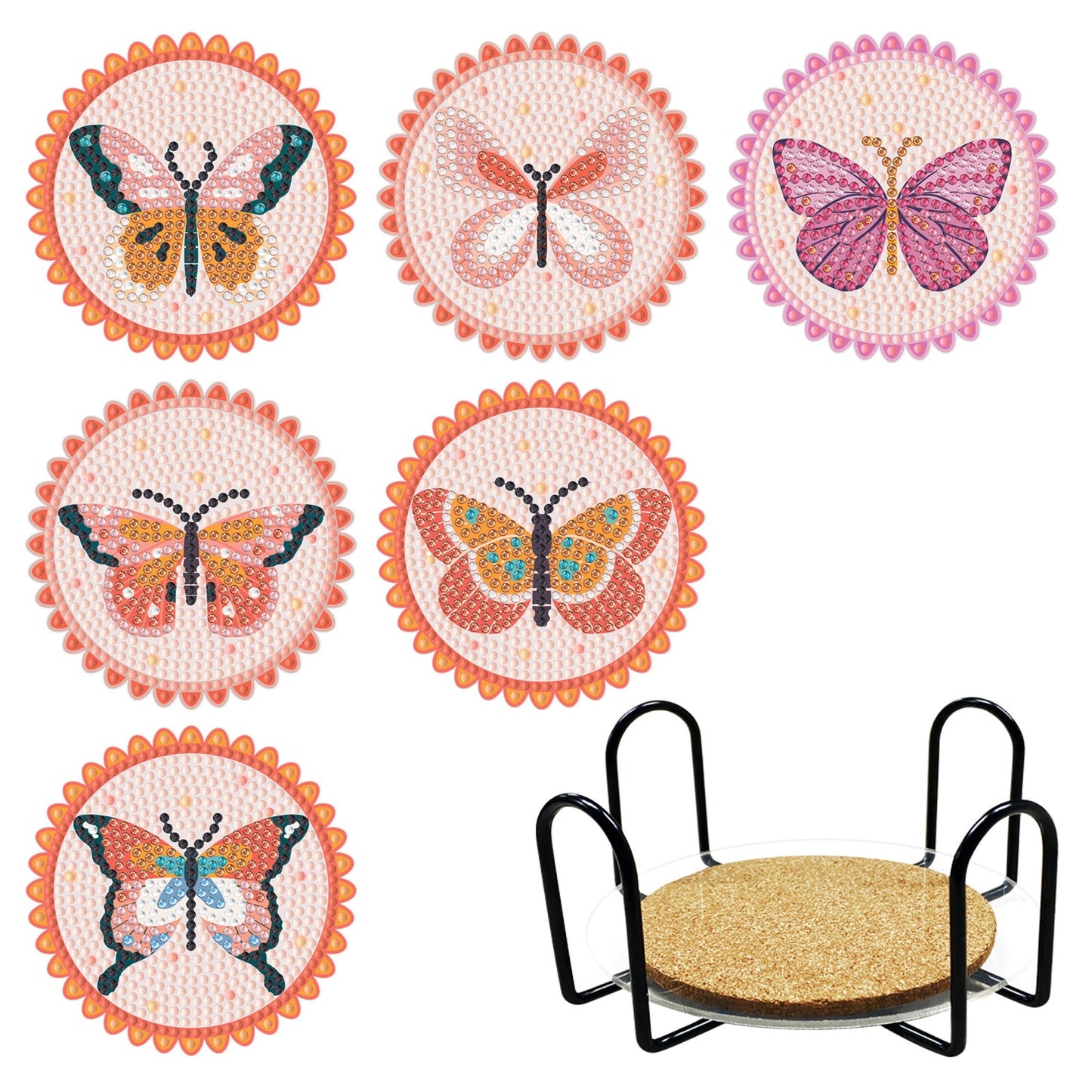 Butterfly Table Coasters - Paint by Diamonds