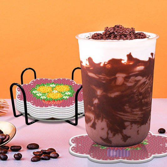 Floral Diamond Painting Table Coasters